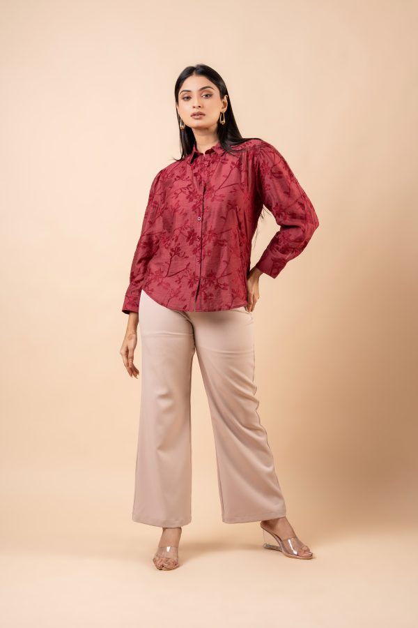 Floral Embroidered Shirt Blouse - Image 4