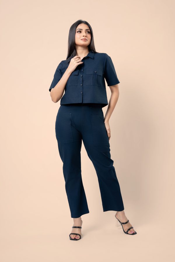 Button Down Cropped Blouse - Image 7