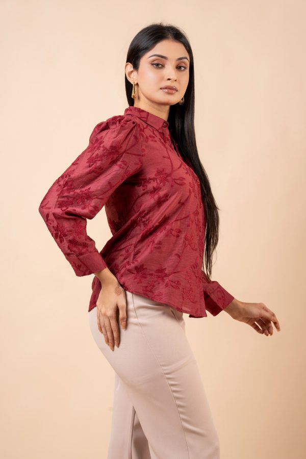 Floral Embroidered Shirt Blouse - Image 6