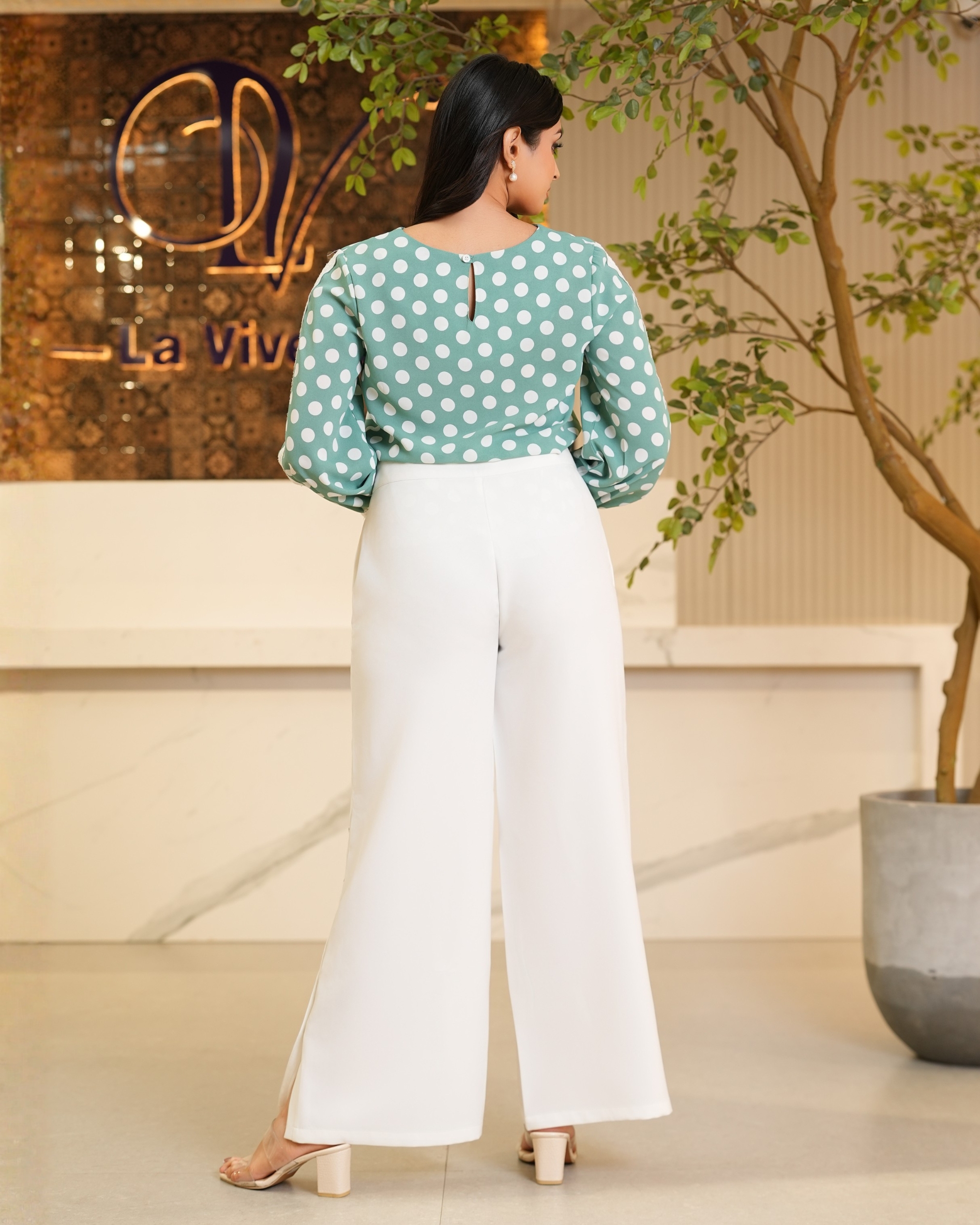 Snap Button Detail Office Pant - Image 5