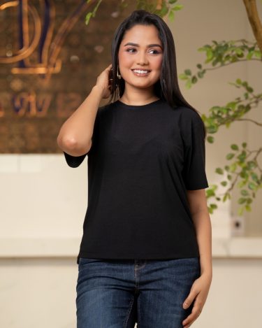 Drop Shoulder Detail Casual T-Shirt