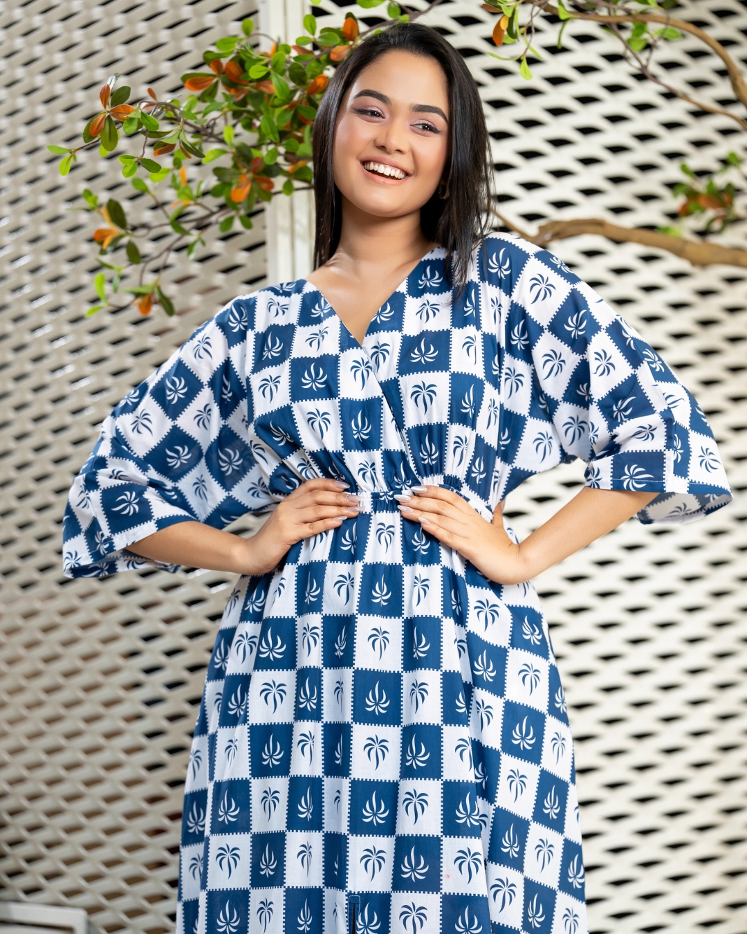 Front Overlap Maggie Sleeve Maxi Dress - Image 2